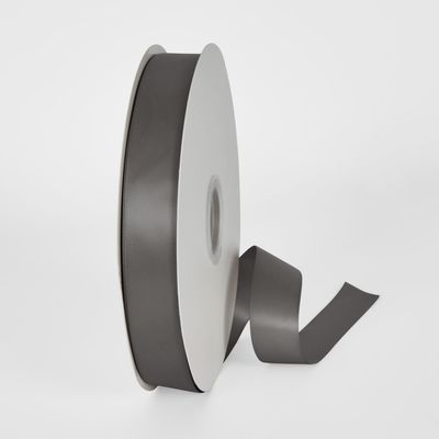 Metal Grey 91.4m - 25mm Double Sided Satin Ribbon P017