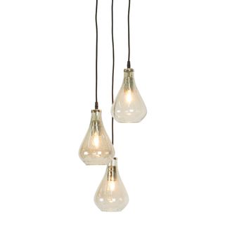 Lustre Teardrop Cluster Ceiling Pendant Pale Green