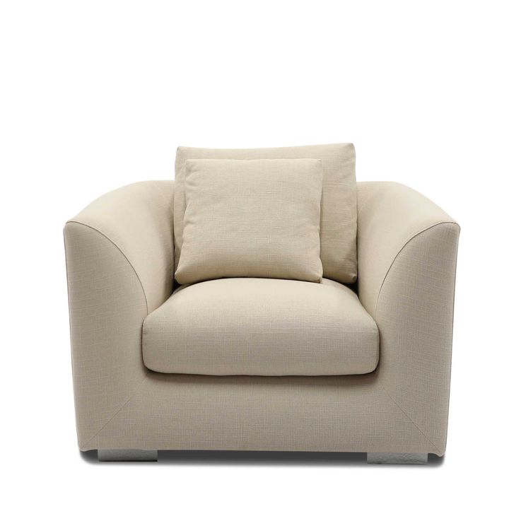 Maxwell Linen Weave Armchair Latte