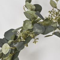 182cm silver dollar leaf garland with seed