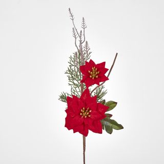 46cm poinsettia branch