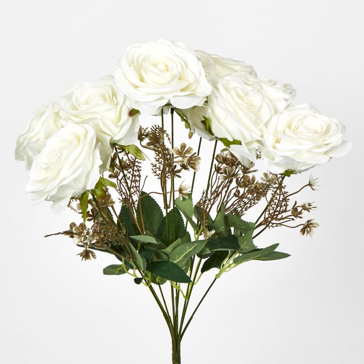 White Rose Bouquet x 9