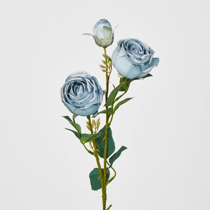 Light Blue Real Touch Rose Spray