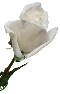 White Real Touch Rose Bud