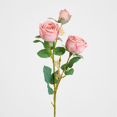 Real Touch Rose Spray Pink