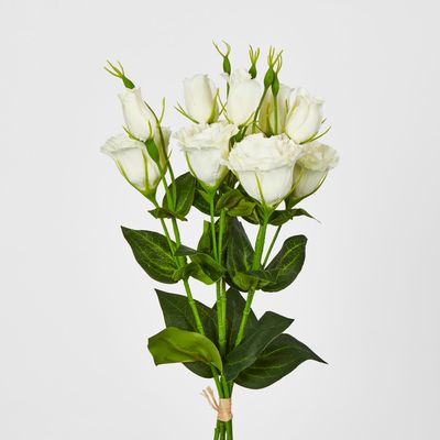 White Lisianthus bundle by 5 Flower and Bud