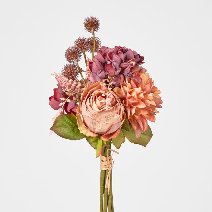 Mauve Dried Rose Chrysanthemum Hydrangea Bouquet