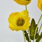 Yellow Poppy Spray 3 Flowers 1 bud