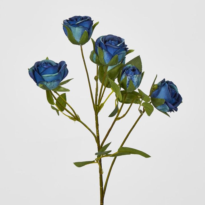 Blue RoseBud Spray x 7