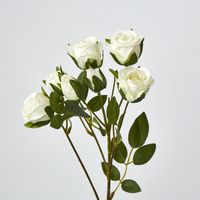 White RoseBud Spray x 7