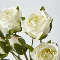 White RoseBud Spray x 7