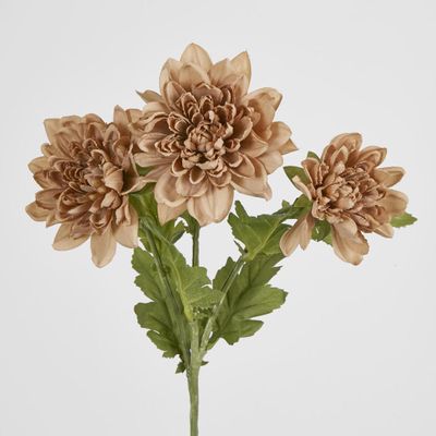 Light Brown Chrysanthemum Spray x 3