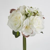 White Rose Hydrangea and Cymbidium Orchid bouquet