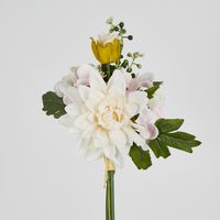 40cm White Dahlia Hydrangea Bouquet