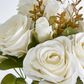 39cm White Rose Bush x 9