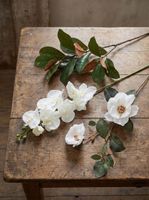 Magnolia Spray 84cm White