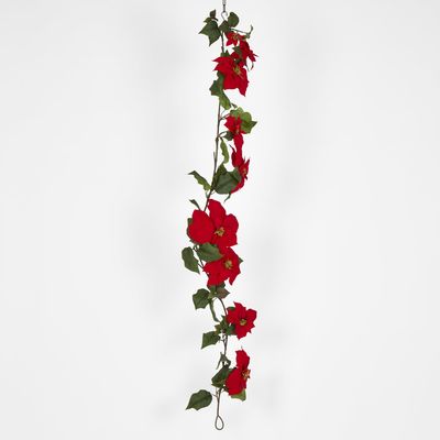 Poinsettia Garland 6ft