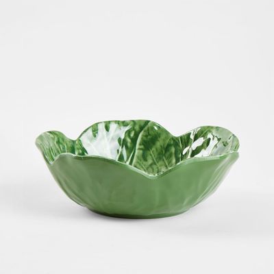 Luxe Cabbage Leaf Green Bowl Box of 6