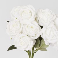 Lisa Rose Bunch 40cm White