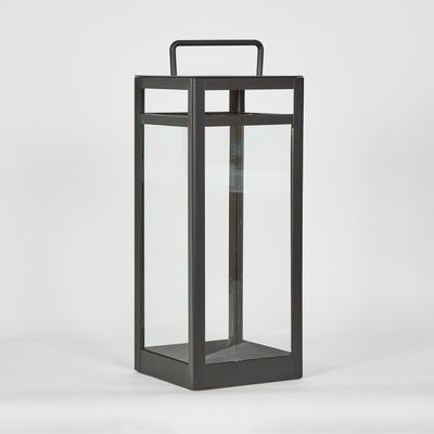 Milton Black Hurricane Lantern Large