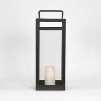 Milton Black Hurricane Lantern Large