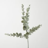 Flocked Eucalyptus Spray 74CM Grey