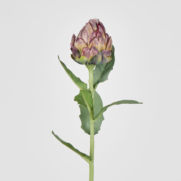 Single Artichoke Stem Burgundy 58CM