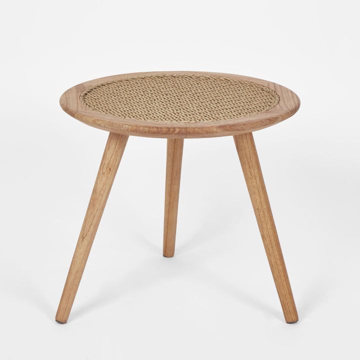 Cove Teak & Synthetic Outdoor Side Table Natural