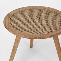 Cove Teak & Synthetic Side Table Natural - Outdoor