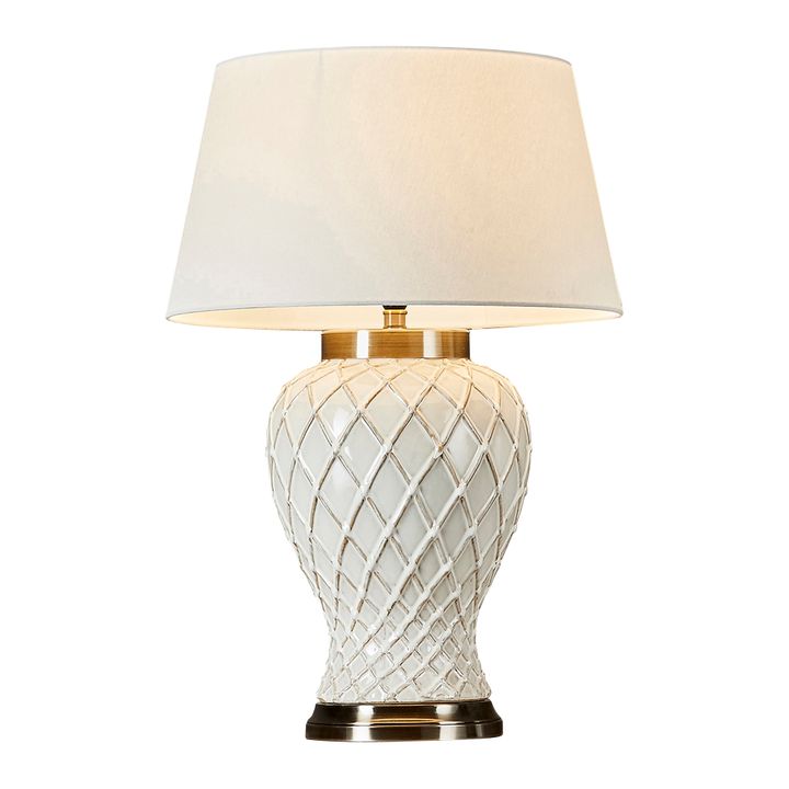 Berkley Ceramic Table Lamp Base Ivory