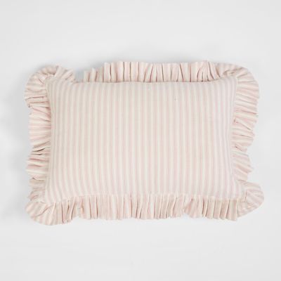 Tick Frill Cush 30x45 Pink