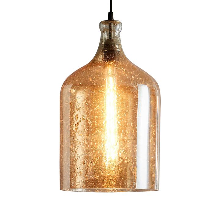 Lustre Flagon Bell Ceiling Pendant Pale Gold