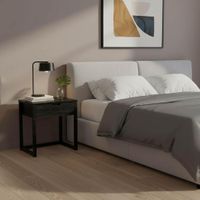 Oslo Black Oak Bedside Table