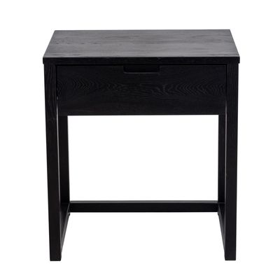 Oslo Black Oak Bedside Table