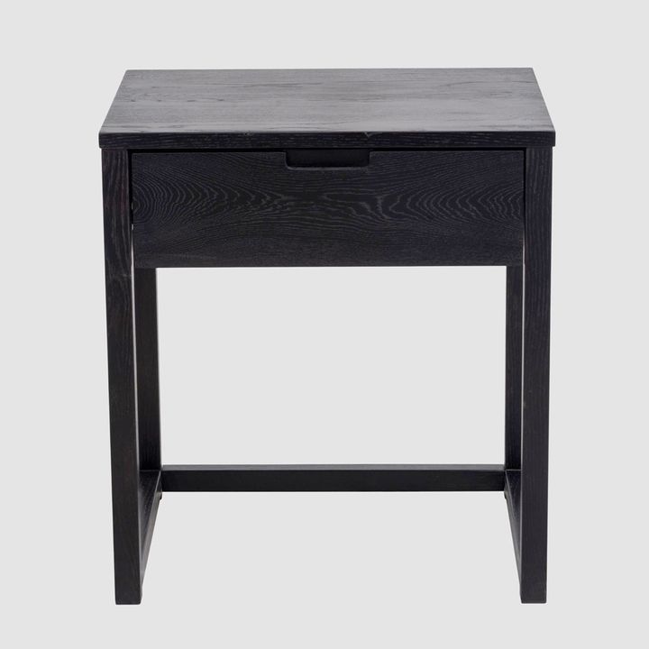 Oslo Black Oak Bedside Table
