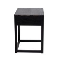 Oslo Black Oak Bedside Table