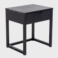 Oslo Black Oak Bedside Table