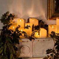 LED Battery Operated Wax Flameless Candle White 10cm