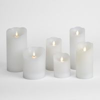 LED Battery Operated Wax Flameless Candle White 10cm