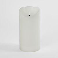 LED Battery Operated Wax Flameless Candle White 20cm