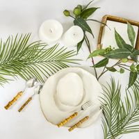 LED Battery Operated Wax Flameless Candle White 15cm