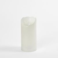 LED Battery Operated Wax Flameless Candle White 15cm