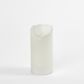 LED Battery Operated Wax Flameless Candle White 15cm