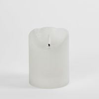 LED Battery Operated Wax Flameless Candle White 12.5cm