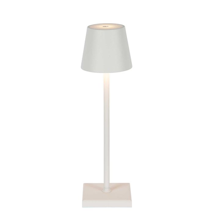 Lorenzo Rechargeable Touch Dimming Table Lamp White