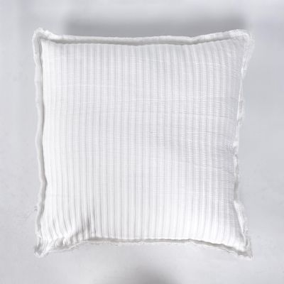 Ribbed cushion White