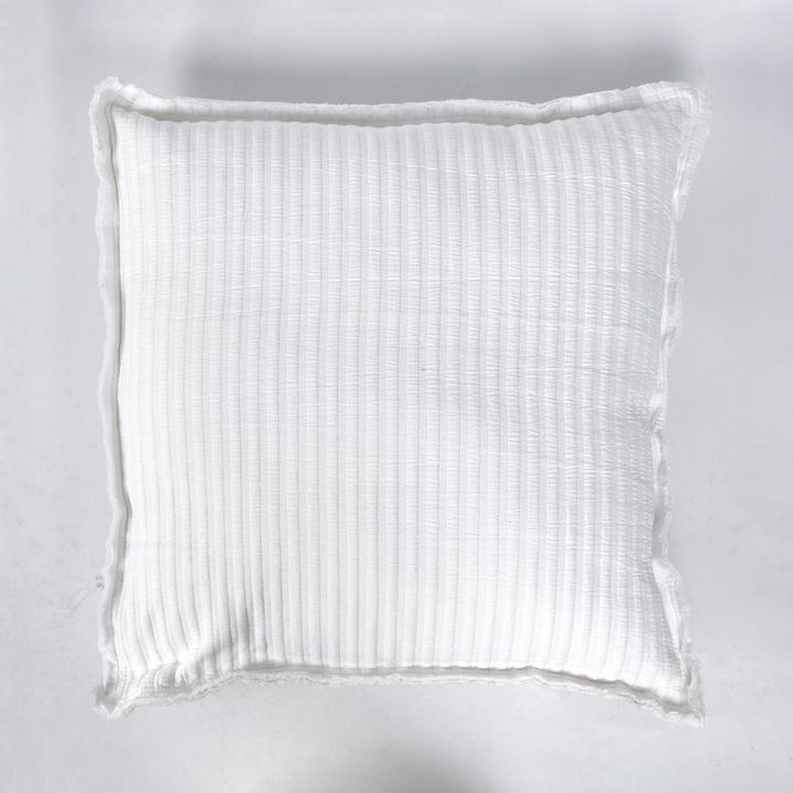 Ribbed Cushion White 50x50 - Cover only