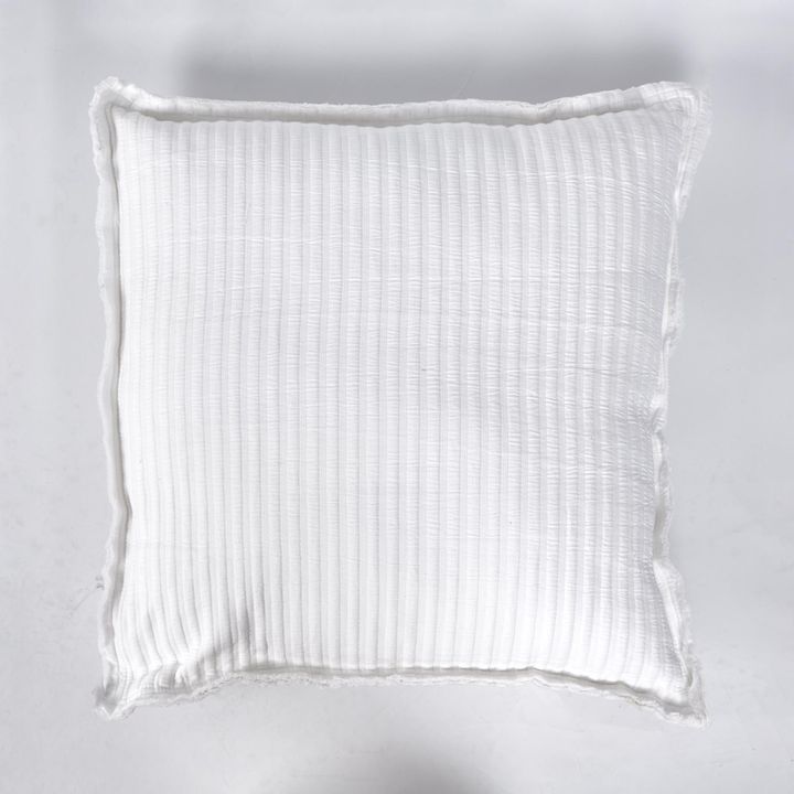 Ribbed cushion White