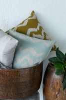 Ikat Cushion Sky Grey