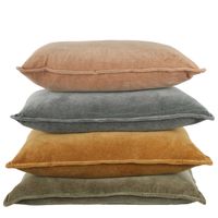 Velvet Euro Cushion Clay